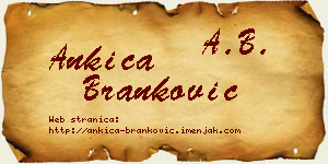 Ankica Branković vizit kartica